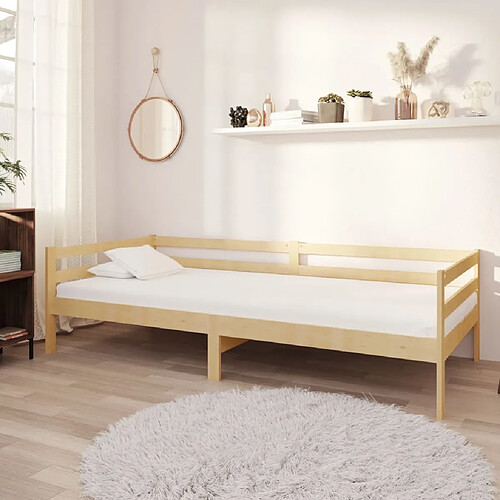 vidaXL Lit de jour 90x200 - Pin massif
