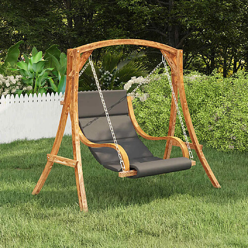 vidaXL Balancelle Bois Courbé - Anthracite