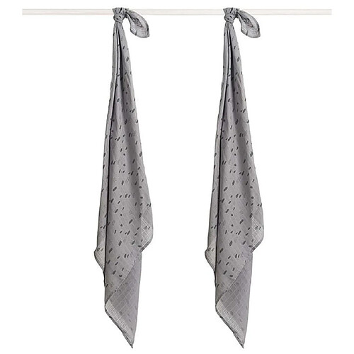 Jollein Multi-chiffon Spot - Gris tempête