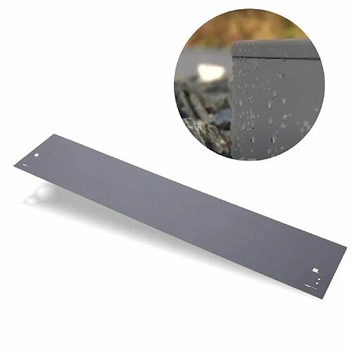 Green-split Bordure de pelouse métal - 13.5cm x 120cm - Gris