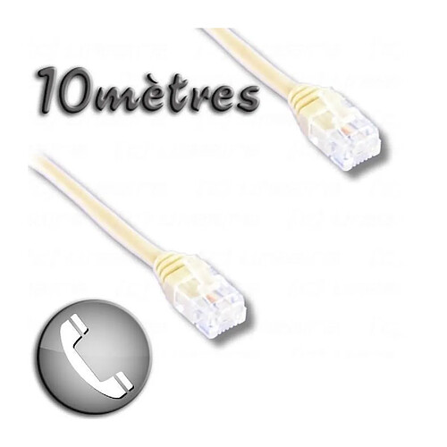 LINEAIRE Cordon ADSL RJ11 male / RJ11 male 10m