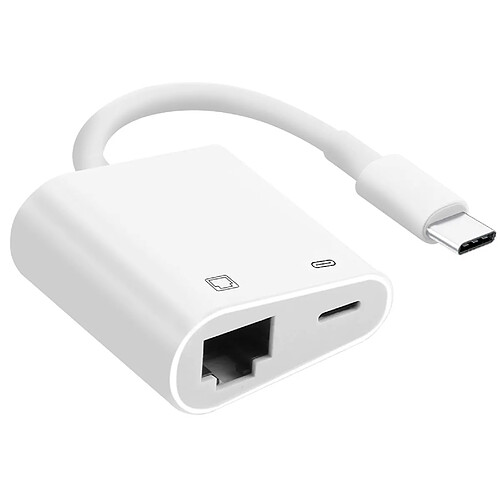 Avizar Adaptateur USB-C vers Ethernet + USB-C Charge