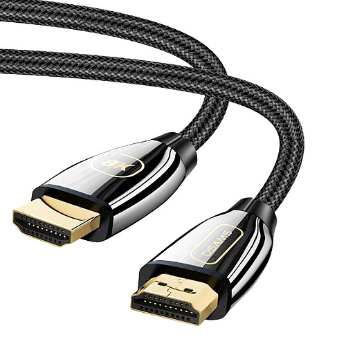 USAMS Câble HDMI 2.1 8K Tressé 3m Noir
