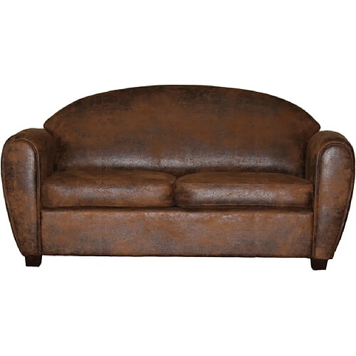 Ub design salon Canapé droit 3 places - Brun