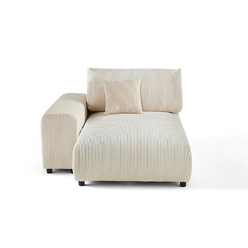 Lisa design canapé modulable méridienne gauche - Beige