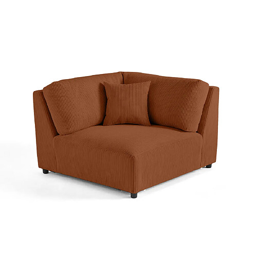 Lisa design module d'angle canapé modulable - Terracotta