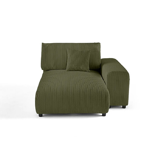 Lisa design méridienne 2 places velours - Vert
