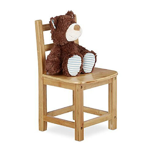 Relaxdays Chaise Enfant Bambou Rustico