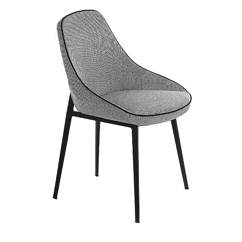 Angel Cerda Chaise en tissu gris
