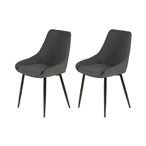 MES Chaises ORMOY - Lot de 2 - Gris foncé