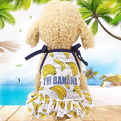 Wewoo T-shirt Fruits Chiot - Taille XS - Jupe-Banane