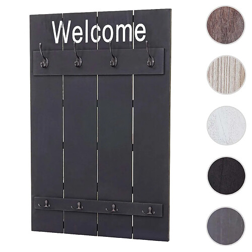 Mendler Vestiaire mural en paulownia - Gris foncé