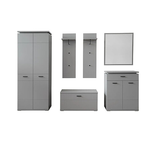 Pegane Vestiaire d'entrée métal - Gris clair