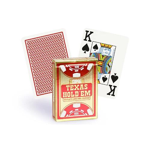 Cartes Copag Texas Hold'em Gold - Rouge