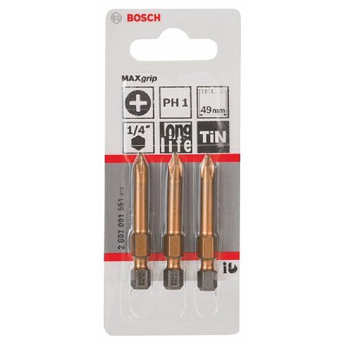 Bosch Embouts de vissage Phillips - x3