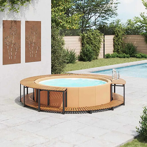 vidaXL Cadre de Spa 273x53 cm Bois