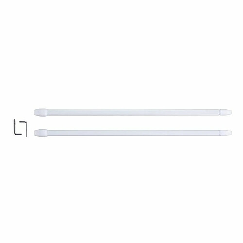 Paris prix lot de 2 tringles extensibles - Blanc