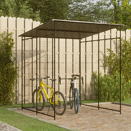 vidaXL Abri à Vélo - Acier Noir