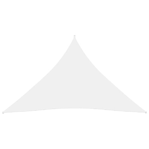 Helloshop26 Voile toile d'ombrage parasol tissu oxford triangulaire 3 x 4 x 4 m blanc 02_0009836