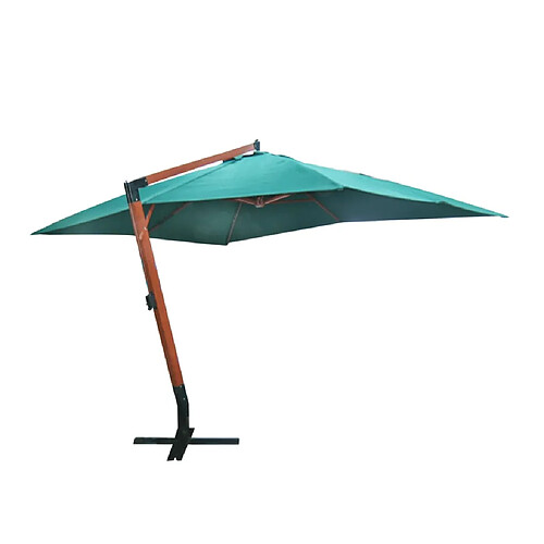 VidaXL Parasol flottant avec bois - 300 x 400 cm - Vert