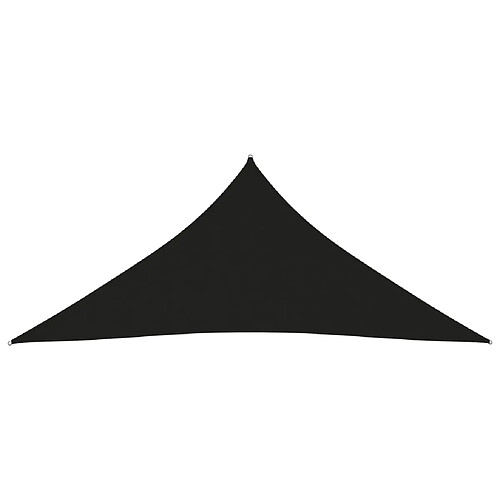 Helloshop26 Voile de Parasol Noir - 3x4x4 m Tissu Oxford