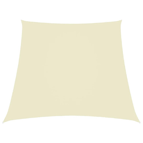 vidaXL Voile de parasol Tissu Oxford Trapèze 2/4x3m Crème