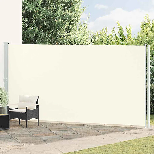 vidaXL Auvent latéral Rétractable Crème 200x600 cm