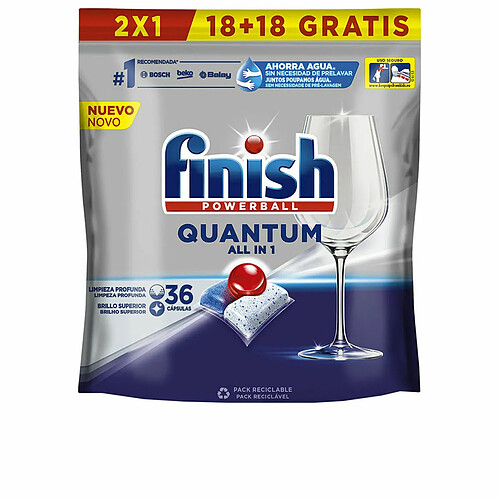 Finish Tablettes lave-vaisselle Quantum - 36 unités