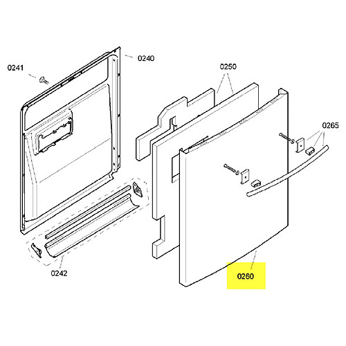 Bosch Panneau de porte lave-vaisselle - Inox