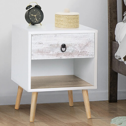 Idmarket MARKET Lot de 2 Tables de Chevet BAHIA