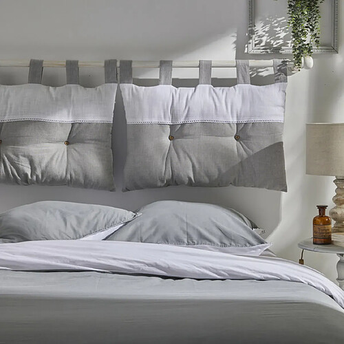 Mevak living Today Charme Chambray - 45x70 cm - Blanc