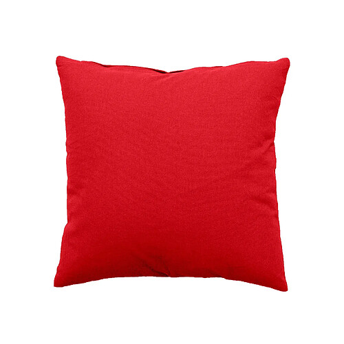 Toilinux Coussin uni effet Bachette déhoussable - 40 x 40 cm - Rouge