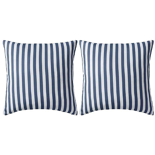 vidaXL Oreillers d'extérieur - Bleu