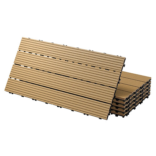 ECD Germany WPC Carreaux 60x30 cm - Teck