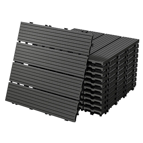 ECD Germany Dalles de Terrasse - 30x30 cm - Anthracite