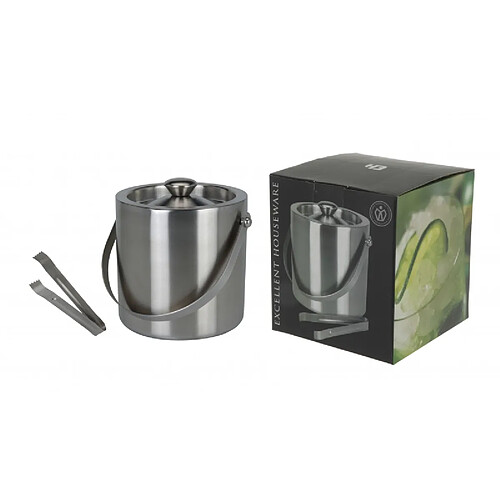 Ac-deco Seau à vin en inox avec pince