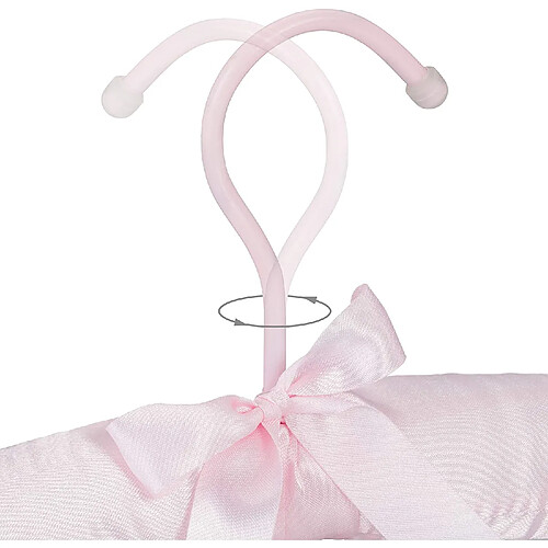 Helloshop26 Lot de 5 cintres satin - Rose