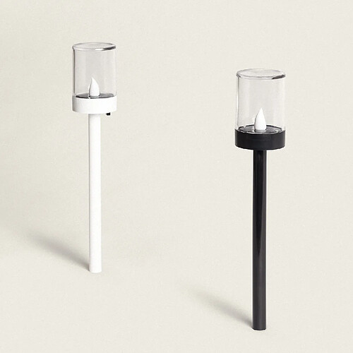 Ledkia Torche Solaire Extérieure LED Brako 40cm Blanc