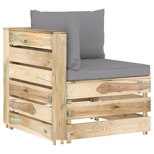 Canapé d'angle vidaXL - Bois imprégné vert