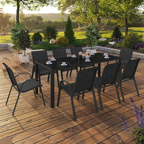 Idmarket MARKET MADRID Salon jardin - Noir