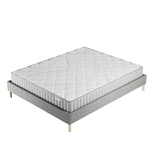 November Sleep Ensemble 120x190cm, Sommier + Matelas Mousse, ép.22cm, Accueil Latex