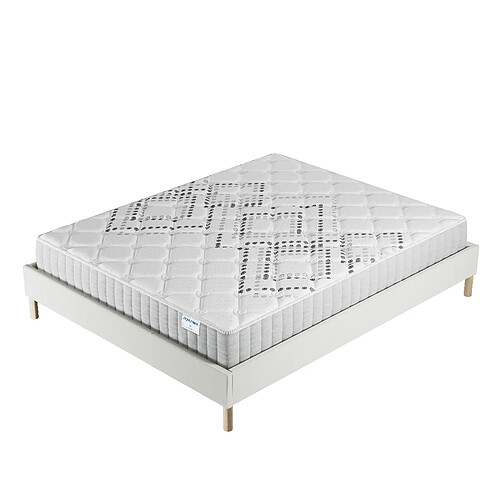 November Sleep Ensemble 180x200 cm, Sommier + Matelas Ressorts Ensachés, ép.20cm accueil mousse HR