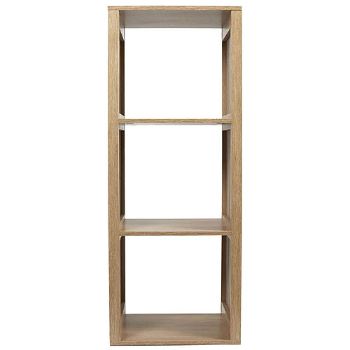 The Home Deco Factory Etagère de rangement 3 cases Saulk en bois - Marron