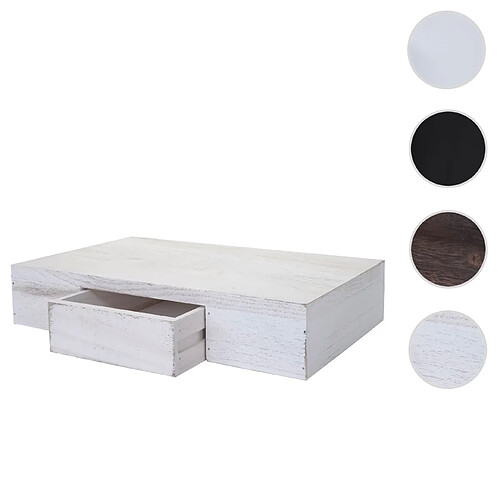 Mendler Étagère murale bois - Blanc