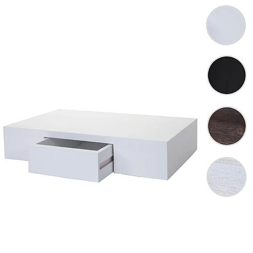 Mendler Étagère murale avec tiroir - Blanc