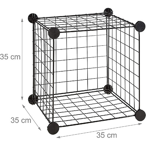 Helloshop26 Étagère cube modulable - Noir
