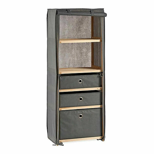 Kipit Étagère bois et tissu - Gris
