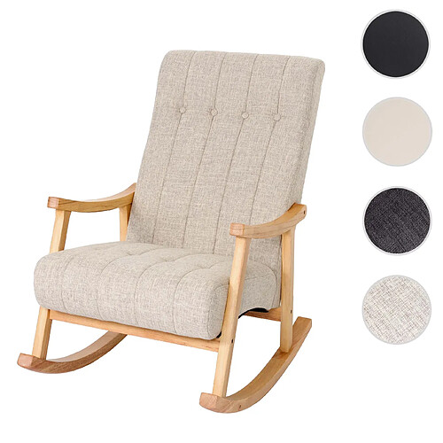 Mendler Fauteuil à bascule relax - Crème