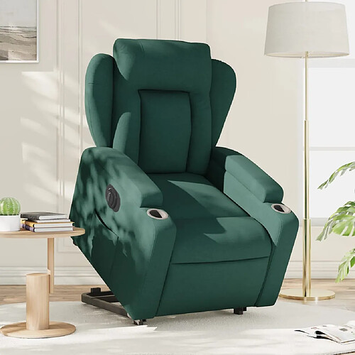 VIDAXL vidaXL Fauteuil inclinable électrique - Vert foncé
