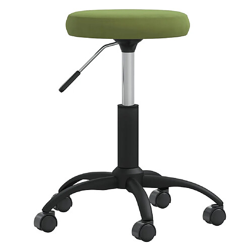 VIDAXL Tabouret de Massage Velours Vert Clair